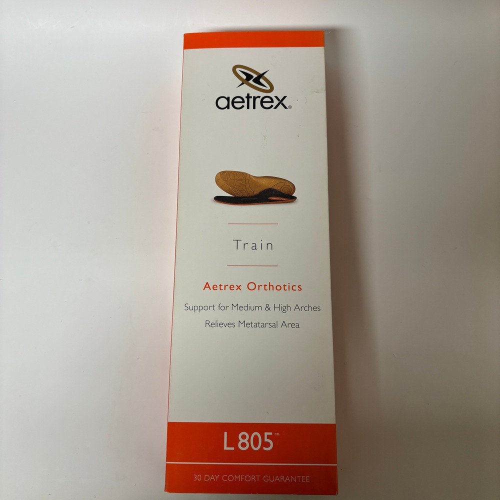 Aetrex L805 Train Orthotics Mens Size 14 Medium High Arch Support Insoles